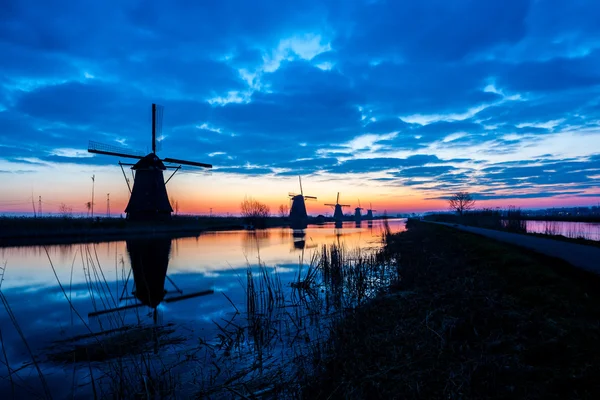 Kinderdijk στην Ολλανδία — Φωτογραφία Αρχείου