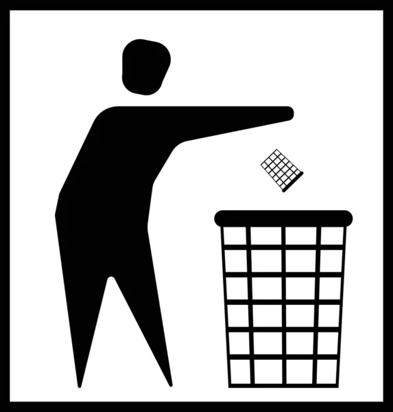 Çöplerini Çöpe — Stok Vektör