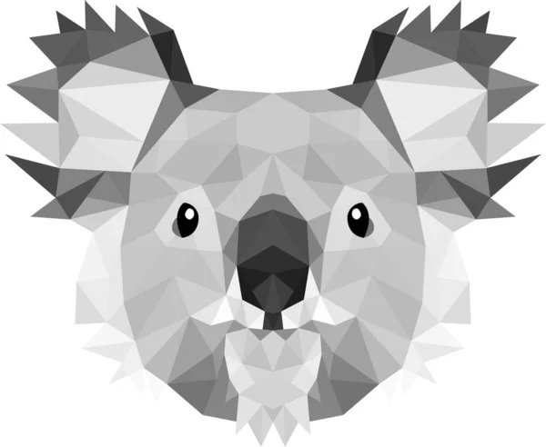 Koala Cabeça Pontos Triângulo Tão Bonito Que Todo Mundo Ama —  Vetores de Stock