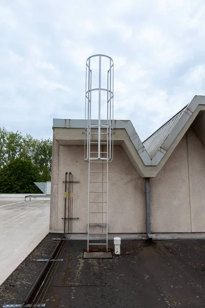 Sur Toit Bâtiment Escalier Urgence — Photo