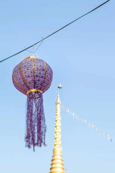 Fabric ball decoration garlands — Stock Photo, Image