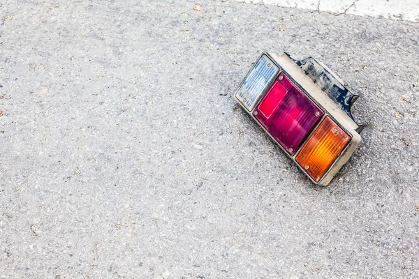 Achterlicht op de grond — Stockfoto