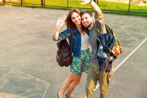 Retrato de pareja joven enamorada — Foto de Stock