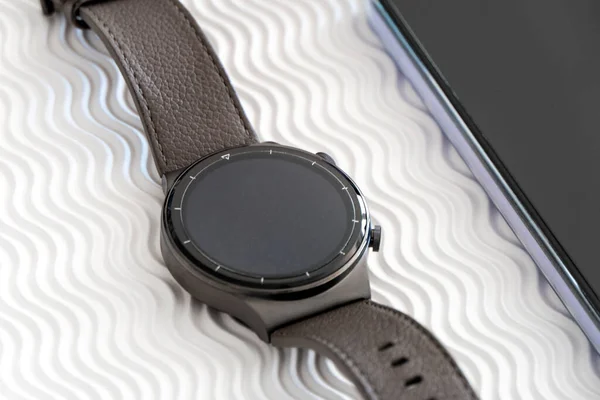 Smartwatch Moderno Fundo Branco — Fotografia de Stock