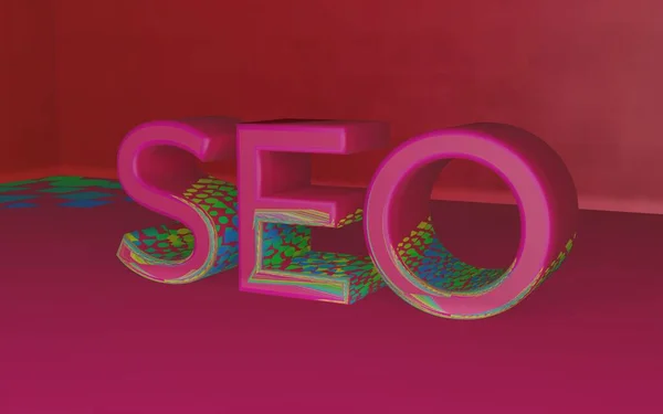 Розовый Объемный Sig Seo Оптимизация Веб Поиска — стоковое фото