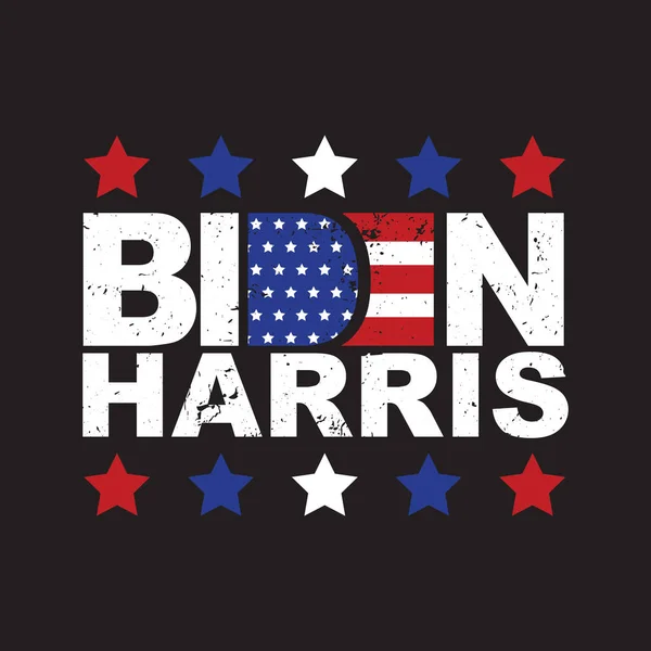 Байден Гарріс (англ. Biden Harris) - американський президент США з дизайну виборчого прапора. Стиль гранджу. Концепція дизайну плаката. Джо Байден і Камала Гарріс пишуть листи. Американський прапор Зірки і смуги — стоковий вектор