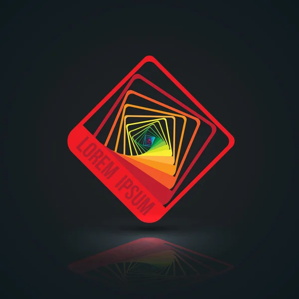 Espiral abstracta, color giratorio . — Vector de stock
