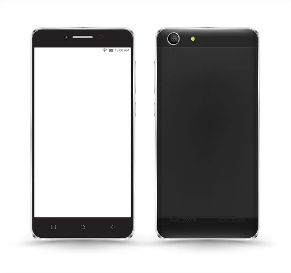 Boş ekran izole ile yeni gerçekçi cep telefonu akıllı telefon koleksiyonu mockups 