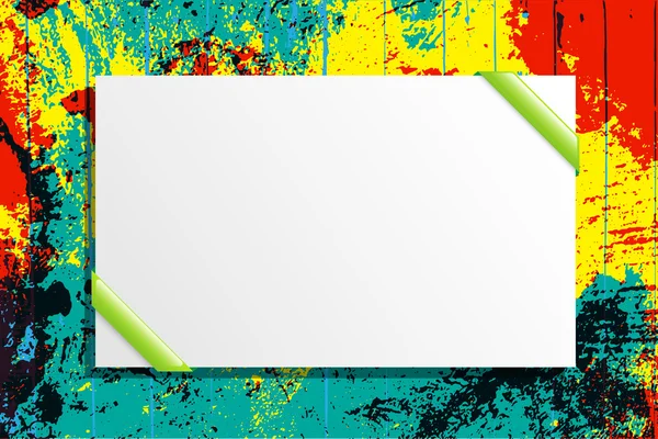 White board on grunge background color. — Stock Vector