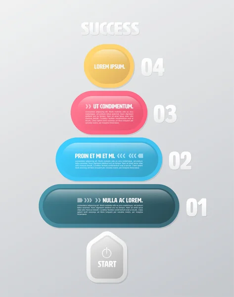 Ronde rechthoek infographic sjabloon. — Stockvector