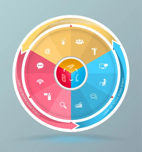 Elementos vectoriales para infografía . — Vector de stock