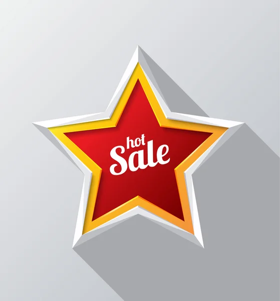 Hot sale design with red star modern. — Stock Vector