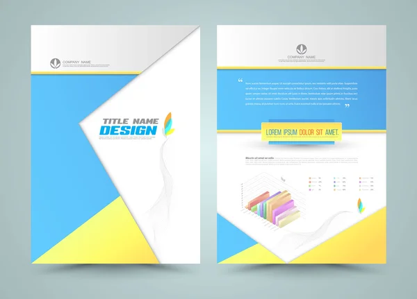 Abstract Vector Brochure Template. Flyer Layout. Flat Style. — Stock Vector
