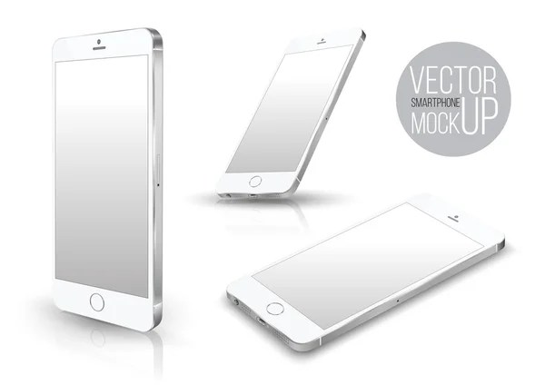 Gerçekçi smartphone açık bakış açısı iphone tarzı mockup ayarla. 