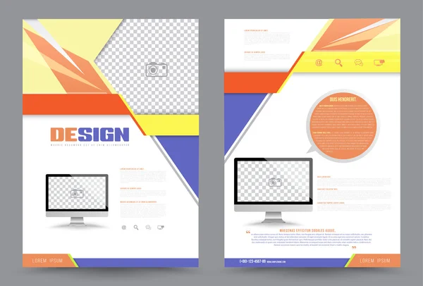 Cover annual report Leaflet Brochure Flyer template A4 size design — Stock Vector