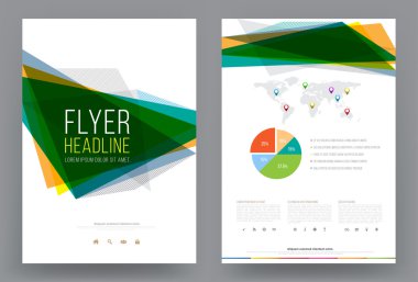 Faaliyet Raporu broşür broşür ve ilan şablon A4 boyutu tasarım kapak