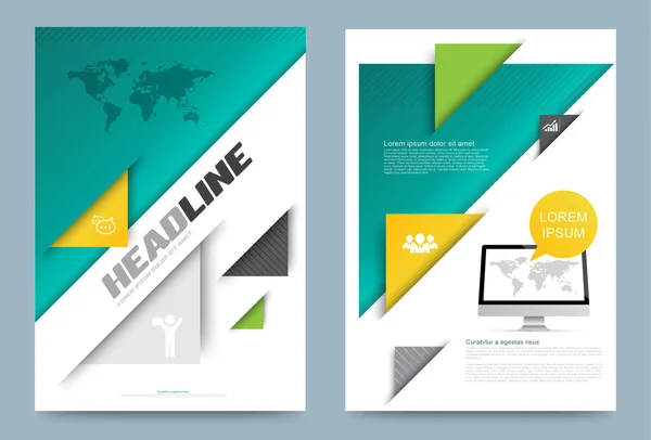 Cover annual report Leaflet Brochure Flyer template A4 size design — Stock Vector