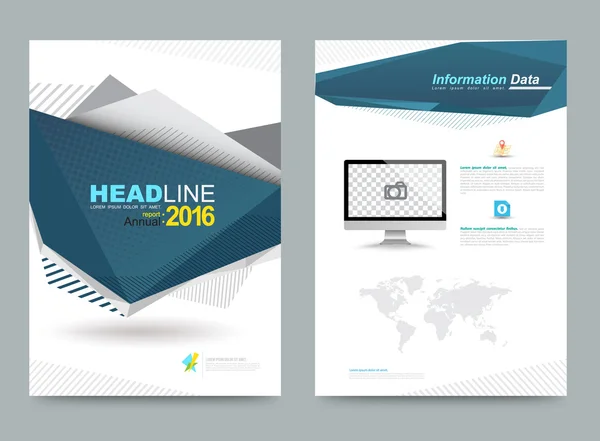 Cover annual report Leaflet Brochure Flyer template A4 size design — Stock Vector