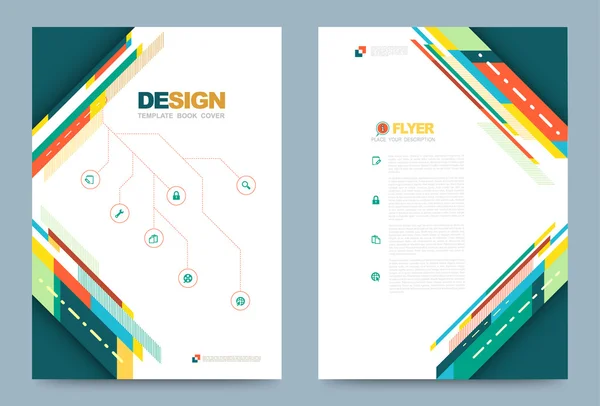 Șablon de design acoperire vectorială — Vector de stoc