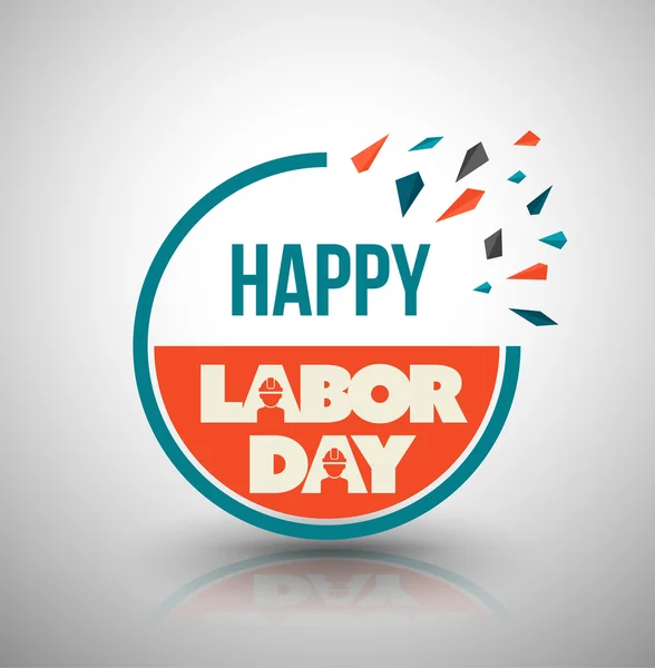 Happy Labor day circle banner. — Stock Vector