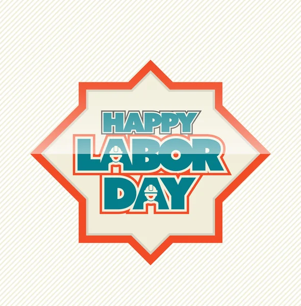 Happy Labor day tag banner. — Stock Vector