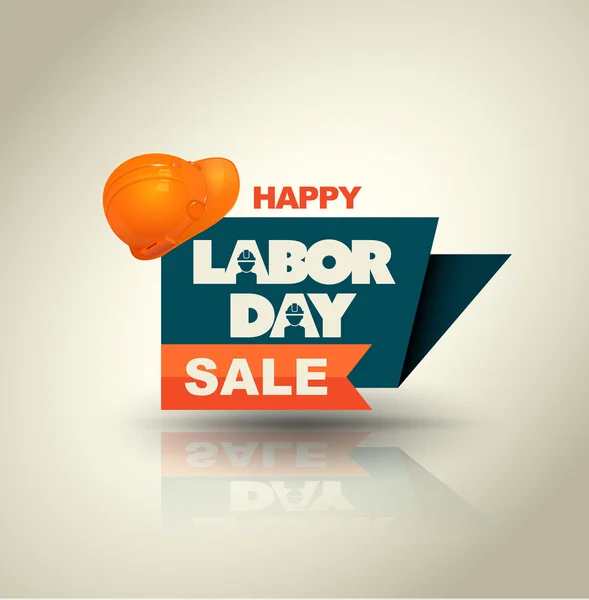 Glücklich Labor Day Sale Banner mit Helm. — Stockvektor