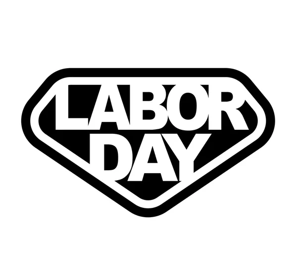 Labor Day shield on white background. — Stock Vector