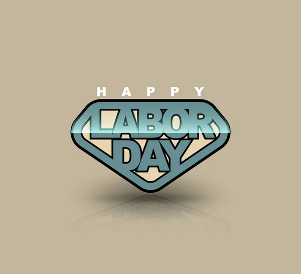 Happy Labor dag badge tag banner. — Stockvector