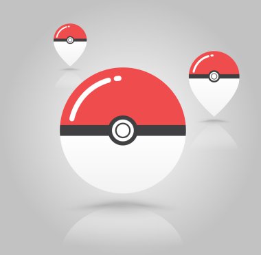 Harita PIN pokeball gibi. 