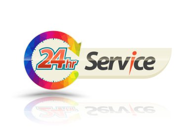 24 Saat 7 gün hizmet afiş