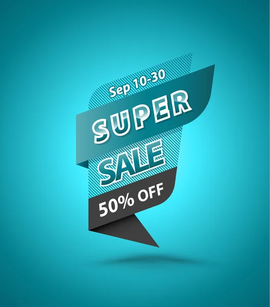 Super prodej sleva 50 %. — Stockový vektor