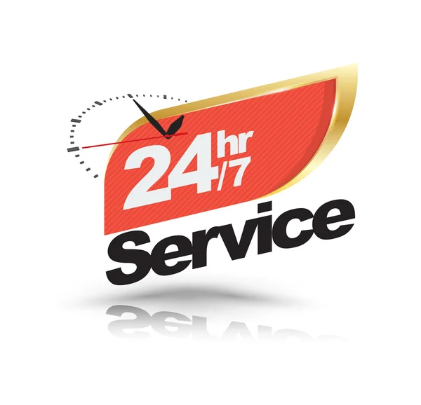 24 Stunden 7 Tage Service Banner — Stockvektor