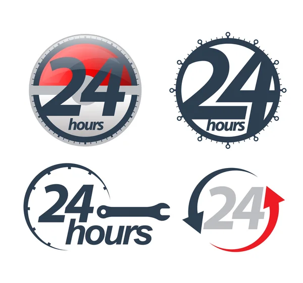 24 Stunden 7 Tage Service Banner — Stockvektor