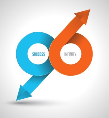 Arrow success infinity logo. clipart