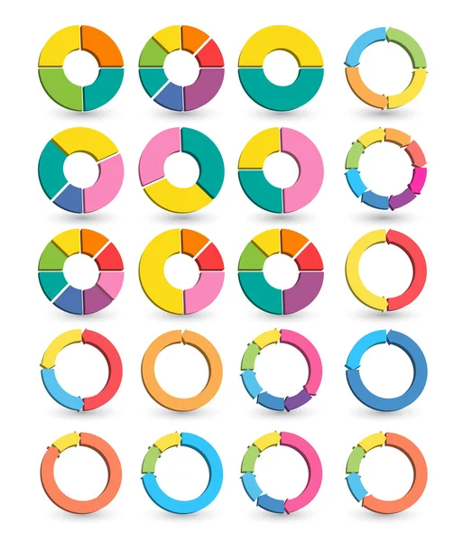 Cirkel cirkel pilen set — Stock vektor