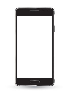yeni smartphone mockup beyaz zemin üzerine.