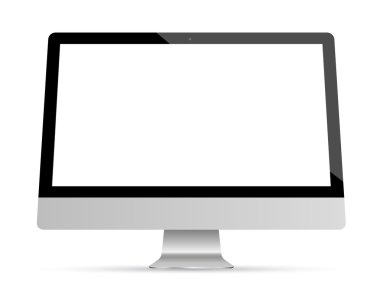 monitör bilgisayar mockup gerçekçi