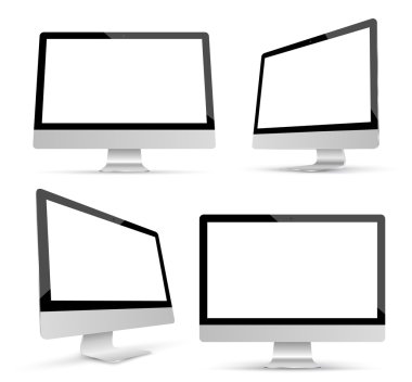 monitör bilgisayar mockup gerçekçi