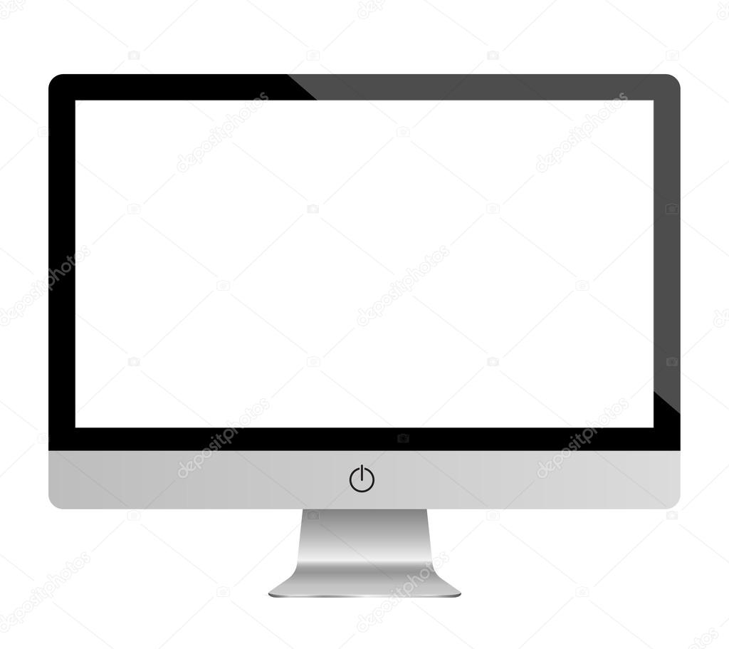 Monitor computer mockup realistic