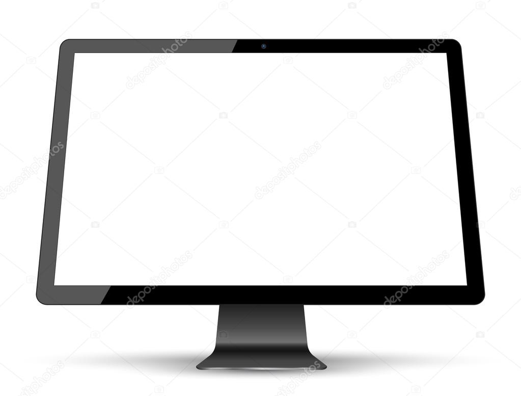 Monitor computer mockup realistic