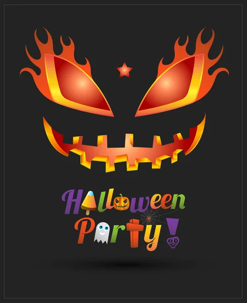 Impression élément Halloween et site web — Image vectorielle
