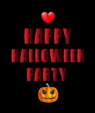 Mutlu Cadılar Bayramı partisi poster.