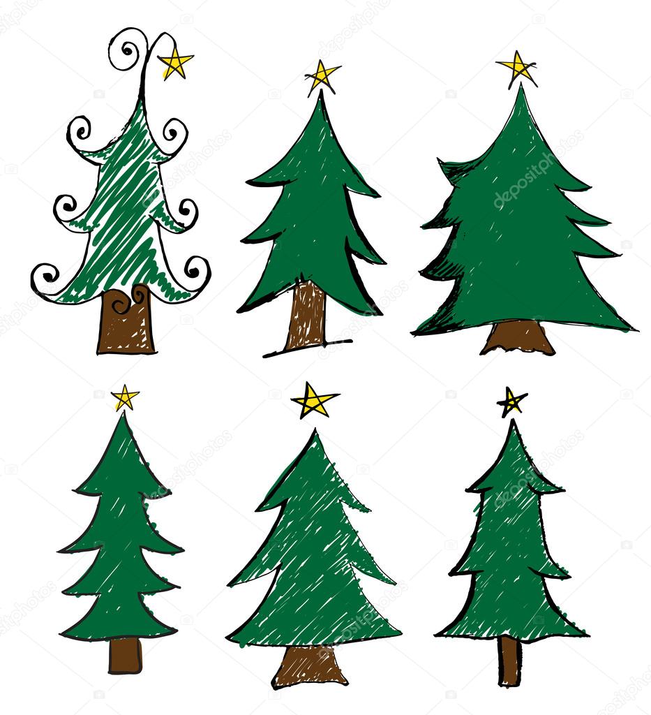 Christmas tree drawing set.
