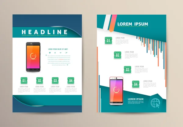 Broşür afiş tasarım vektör şablonu 