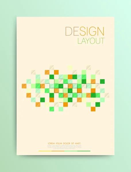 Plantilla de diseño para folleto, portada, revista . — Vector de stock