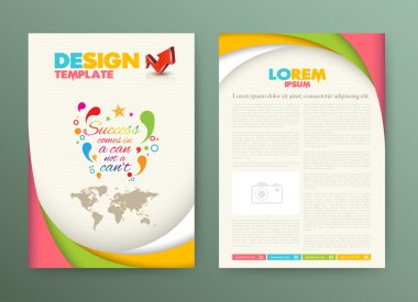 Designe template for leaflet, brochure, cover, magazine.