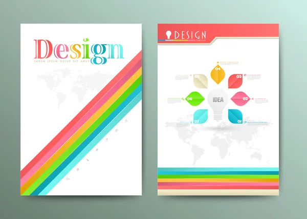 Designe template for leaflet, brochure, cover, magazine. — Stock Vector