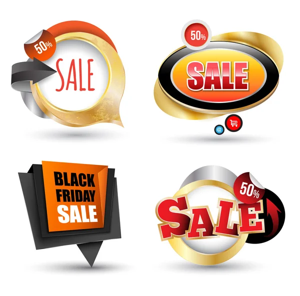 Sale banner set. Vector illustration. — Stock Vector