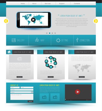 web sitesi şablonu tasarımı.