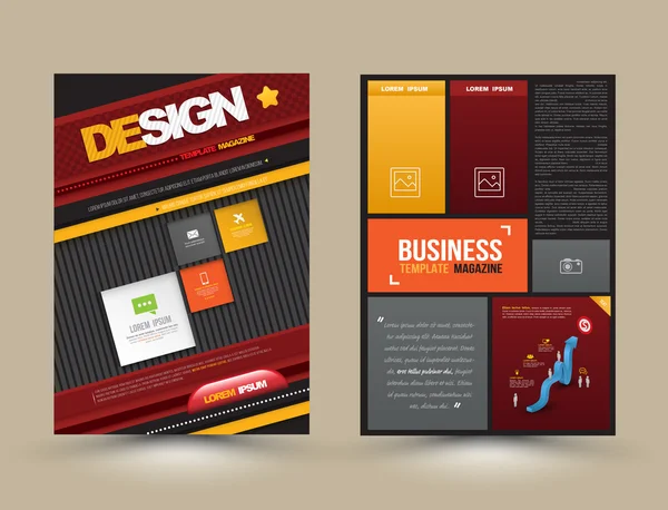 Design Modello di copertina e brochure — Vettoriale Stock